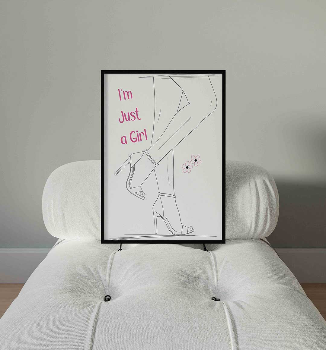 Hoge hakken en tekst Poster