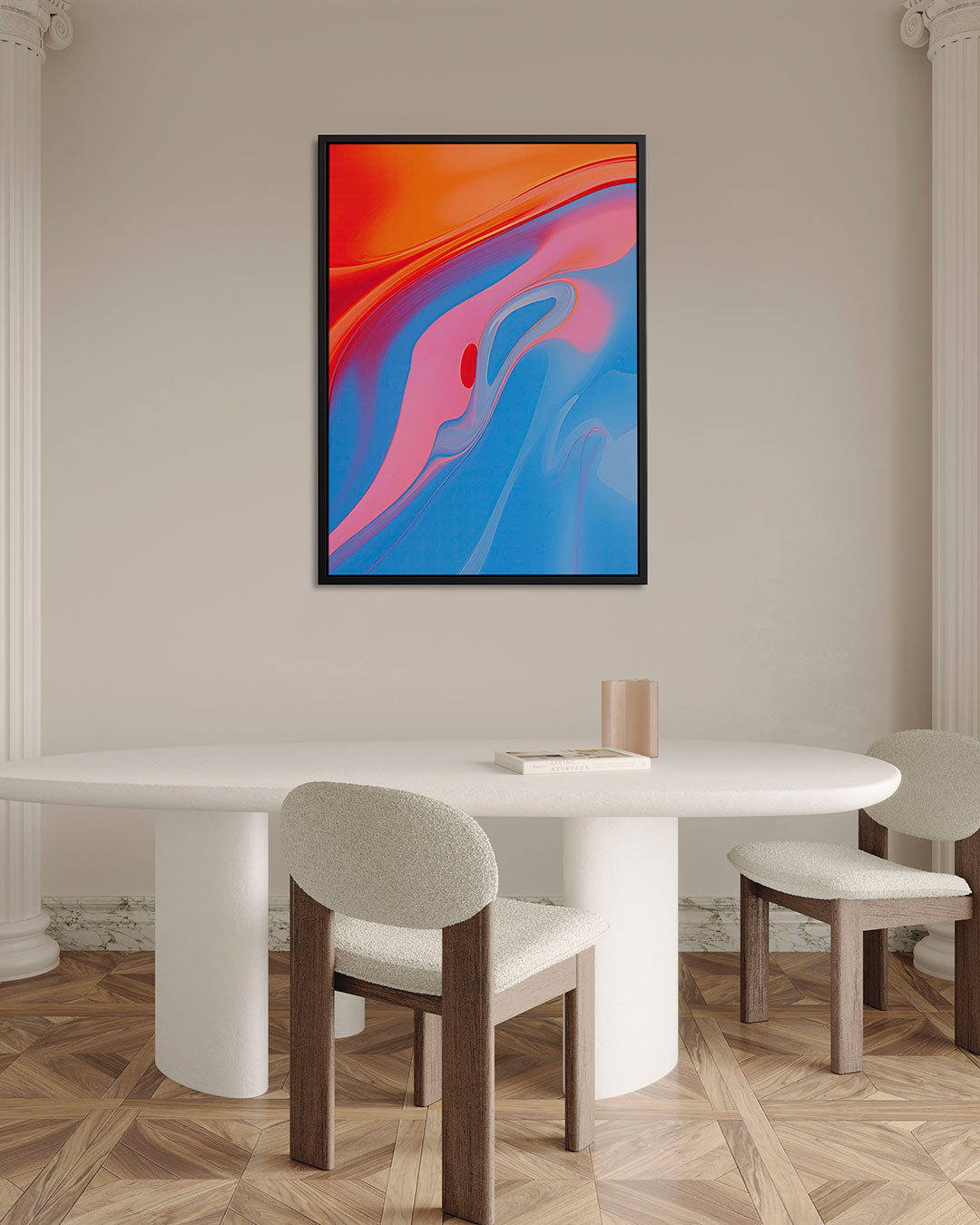 Vloeiende kleurencompositie Kunstwerk