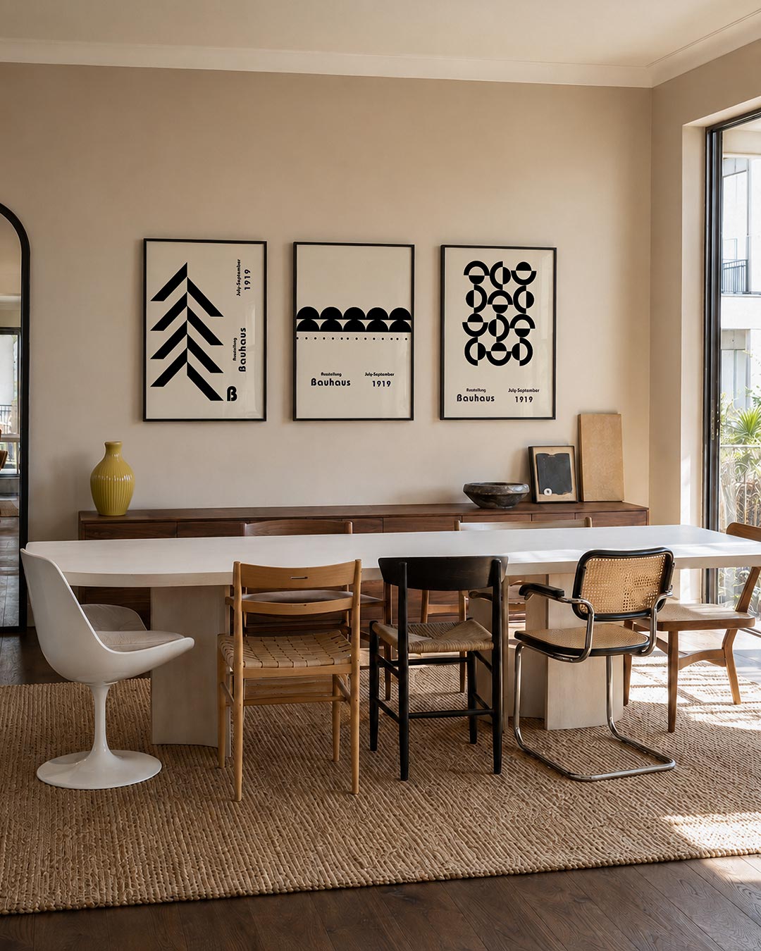 Zwart wit pijlen Posterset