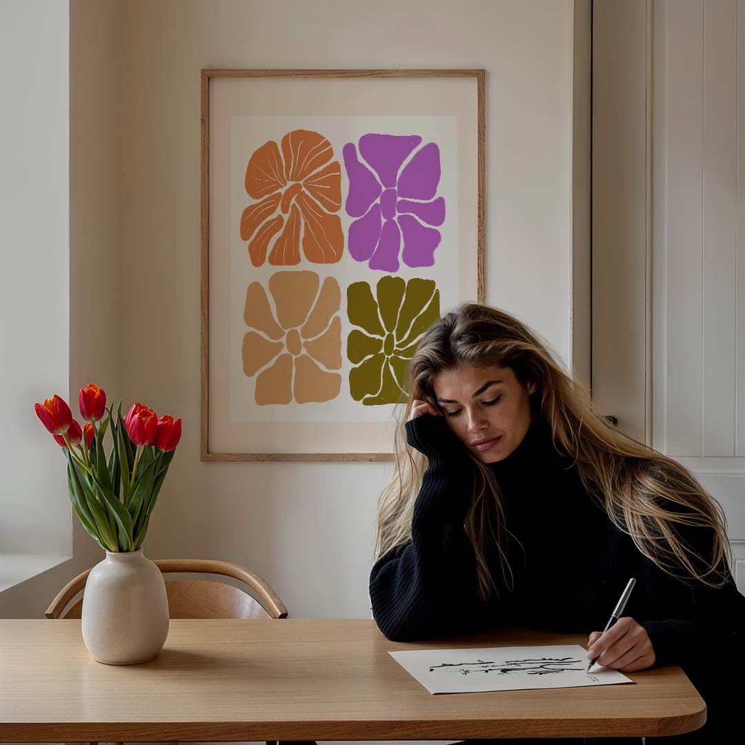 Kleurrijke Bloemenpracht Poster-WallArtistic