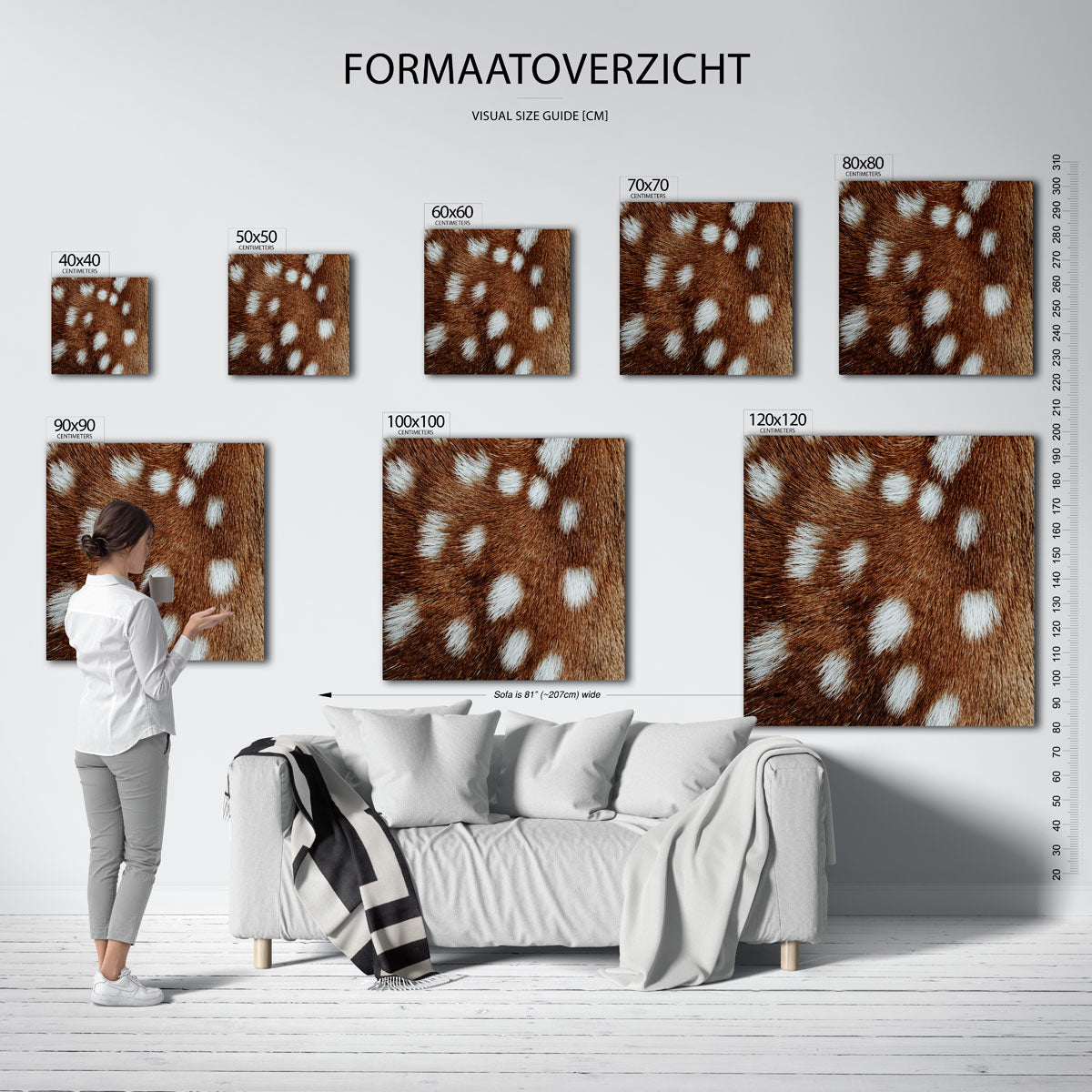 Vacht met witte vlekken Poster