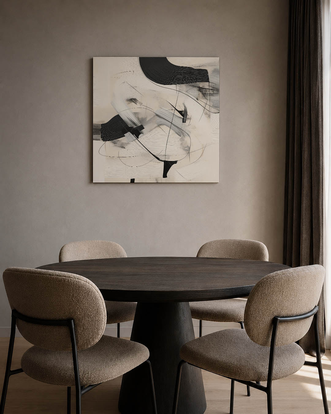 Dynamische lijnen compositie Kunstwerk