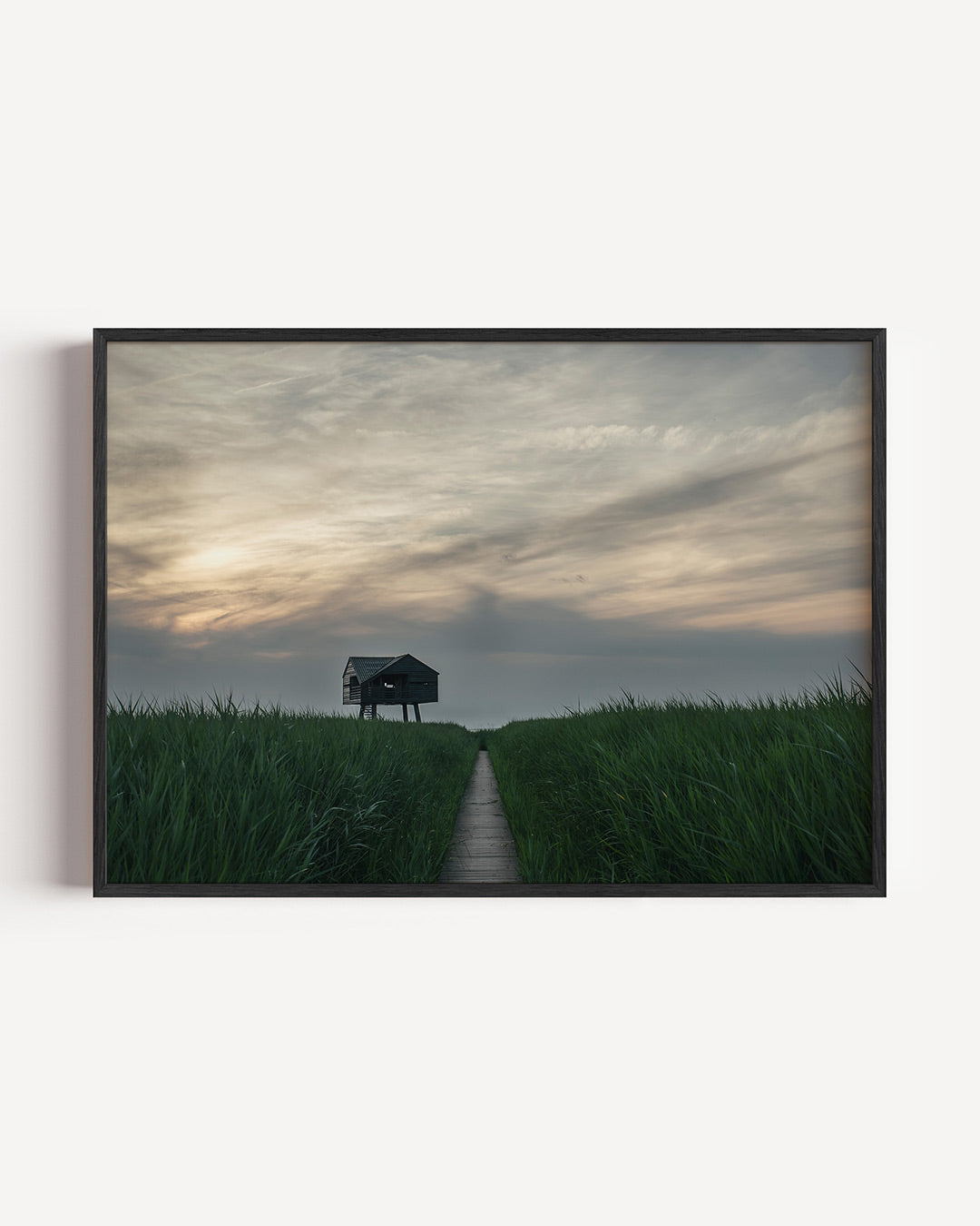 Hut in het veld Poster