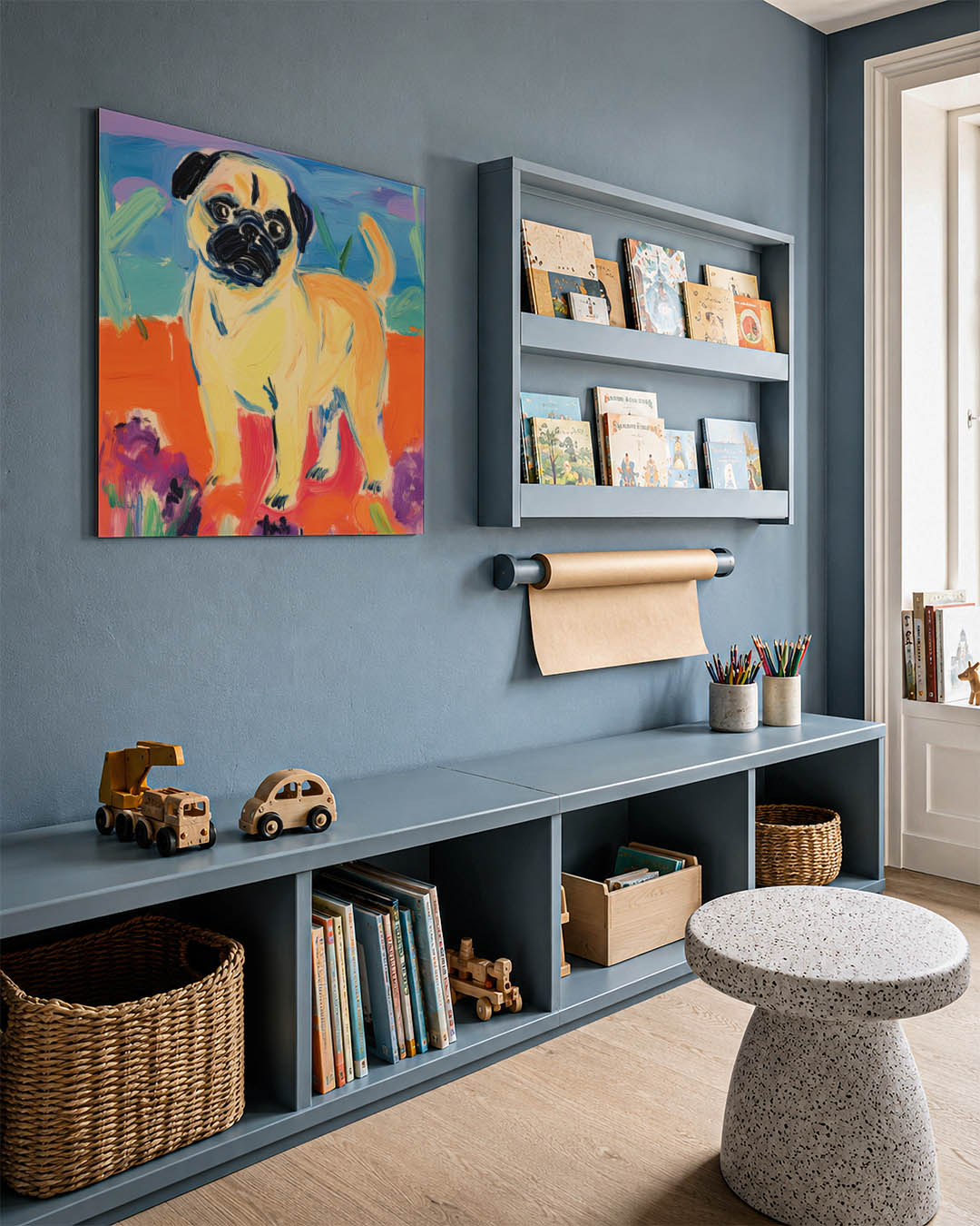 Kleurrijke hond Kunstwerk