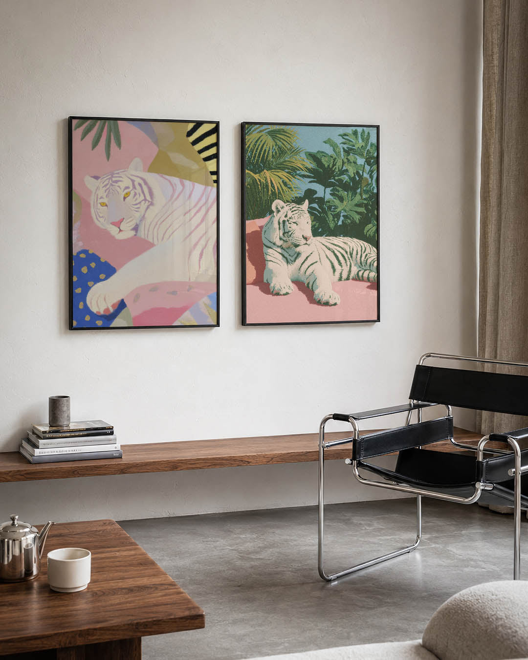 Dierlijke kleurvlakken Posterset