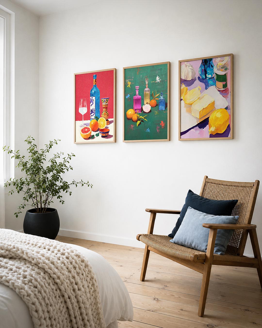Kleurrijke tafelsetting Posterset
