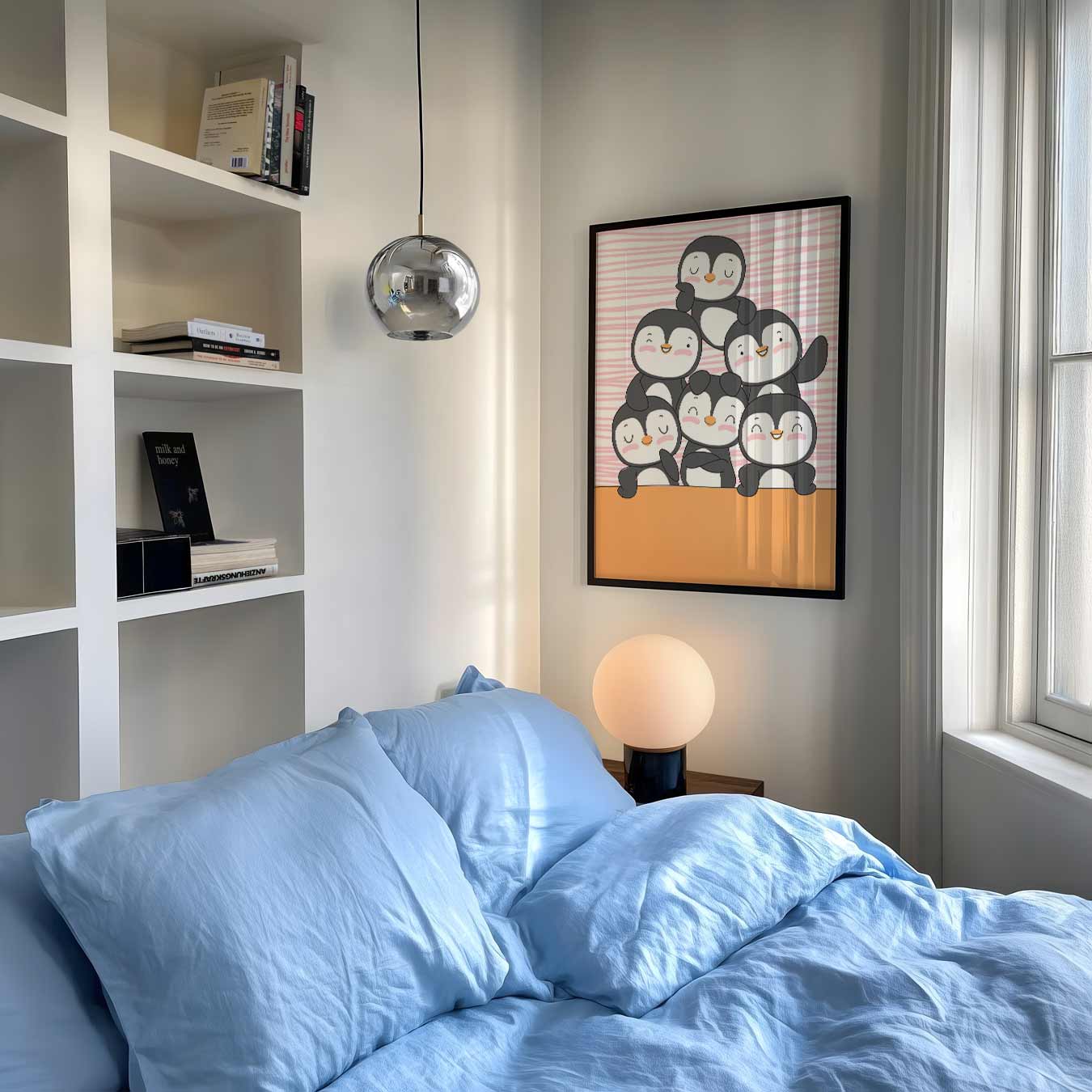 Vrolijke Pinguïn Vriendjes Poster-WallArtistic