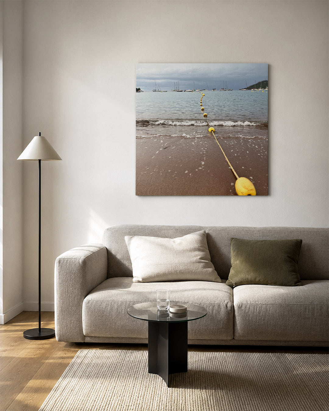 Strand en boeien Kunstwerk