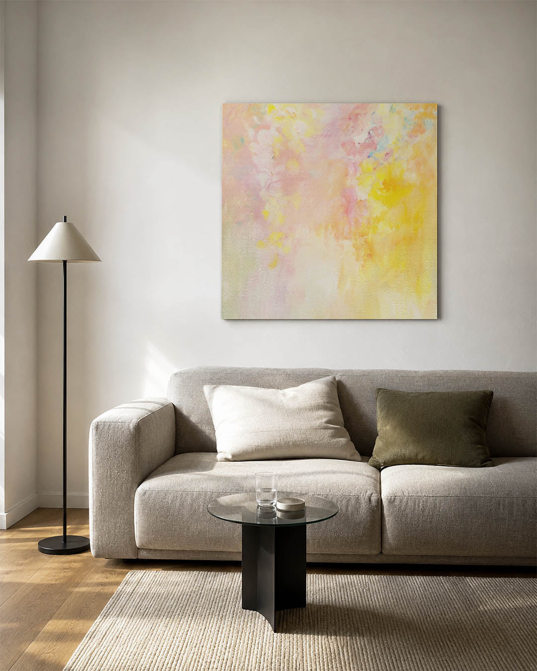 Zachte kleurenexplosie Kunstwerk