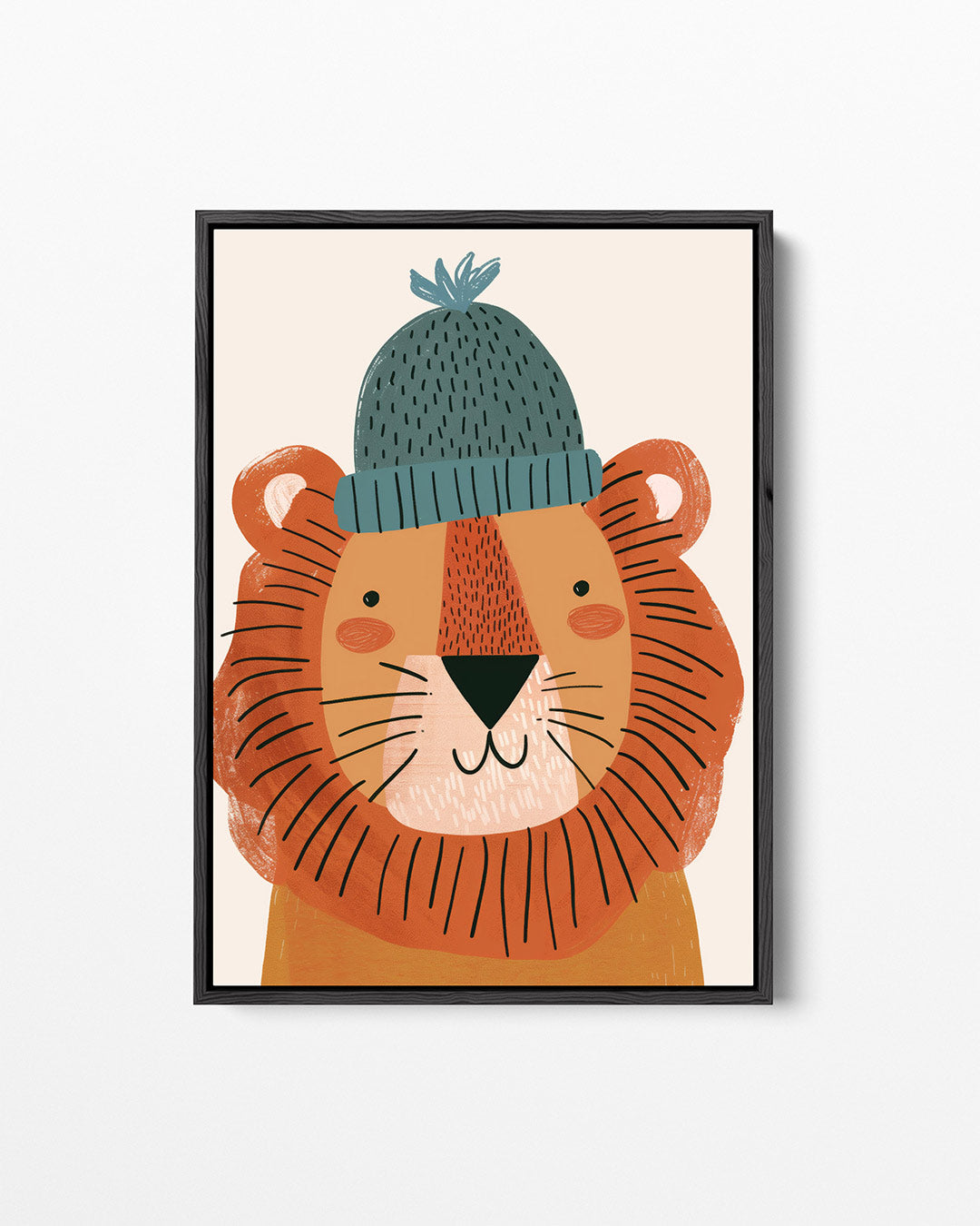Speelse leeuw illustratie Kunstwerk