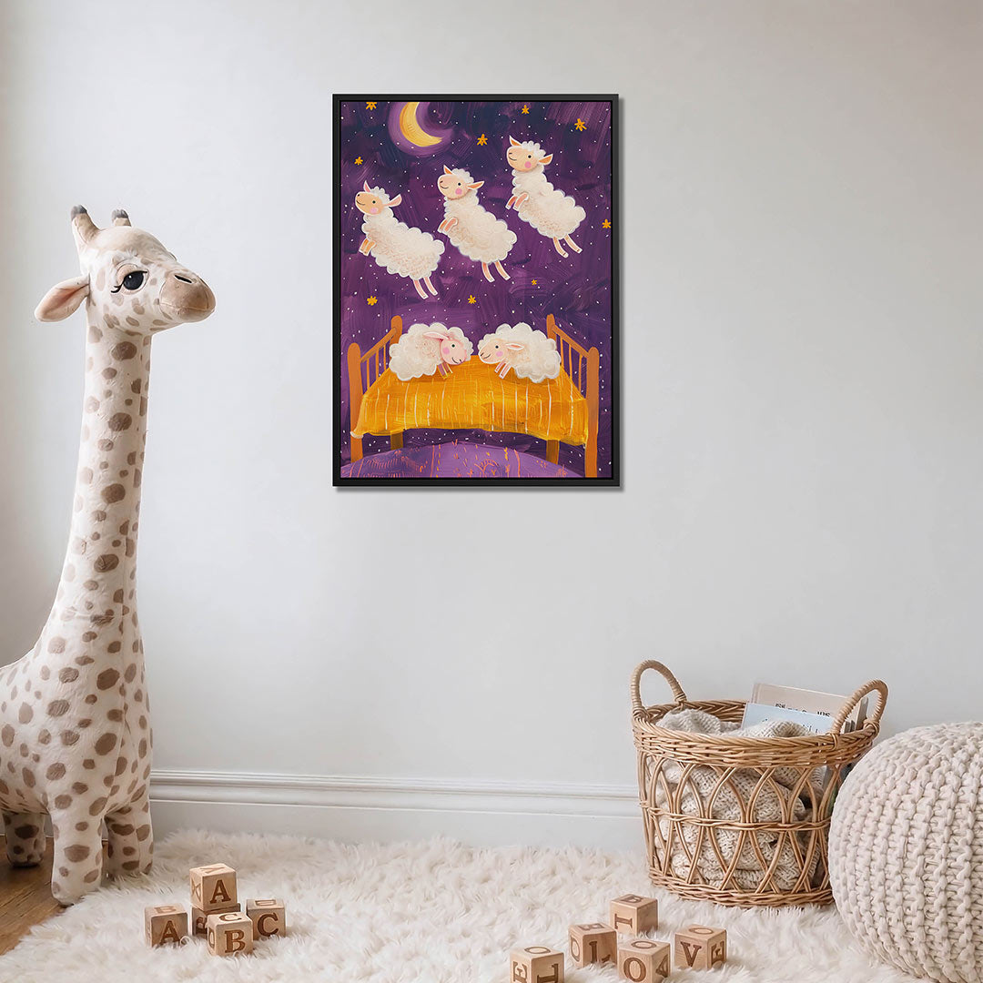 Dromerige schapen Kunstwerk