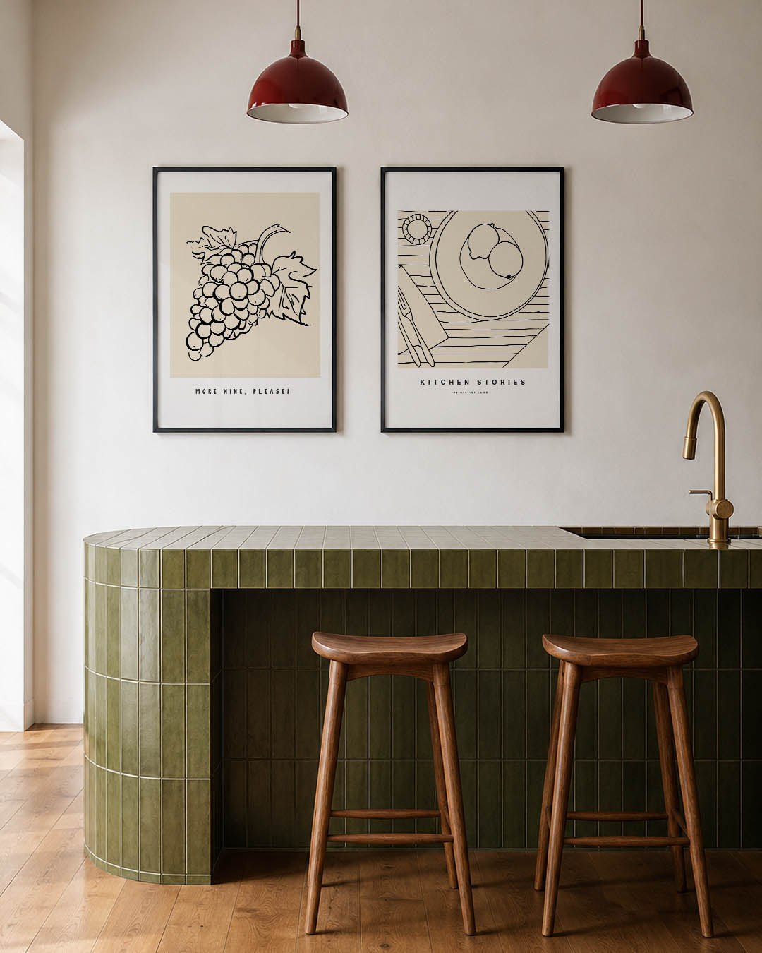 Druiven illustratie Posterset