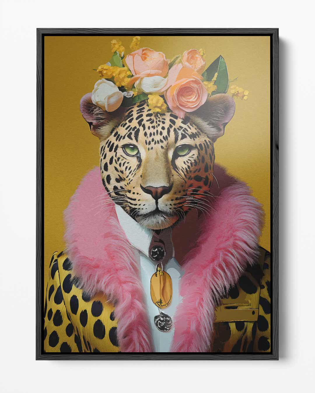 Trendy Leopard Portrait Artwork