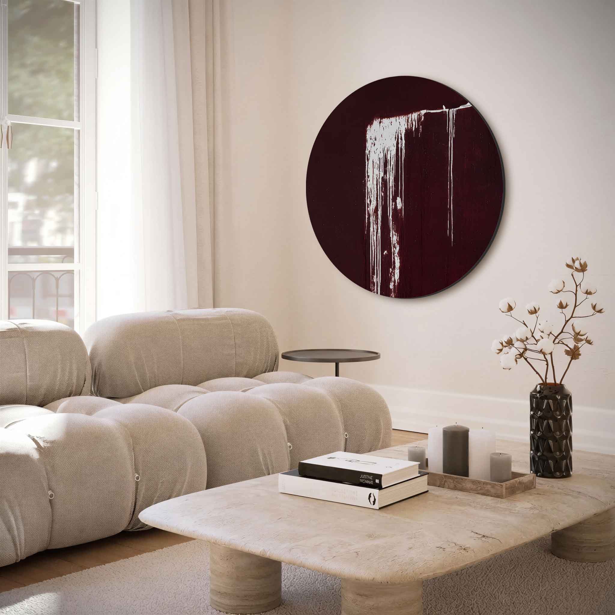 Witte strepen op donkere Muurcirkel