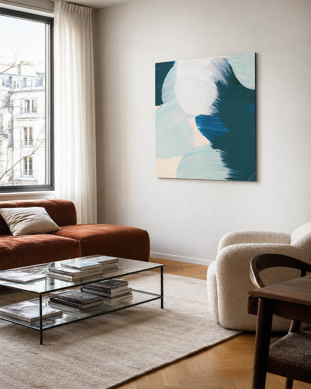 Dynamische kleurencompositie Kunstwerk