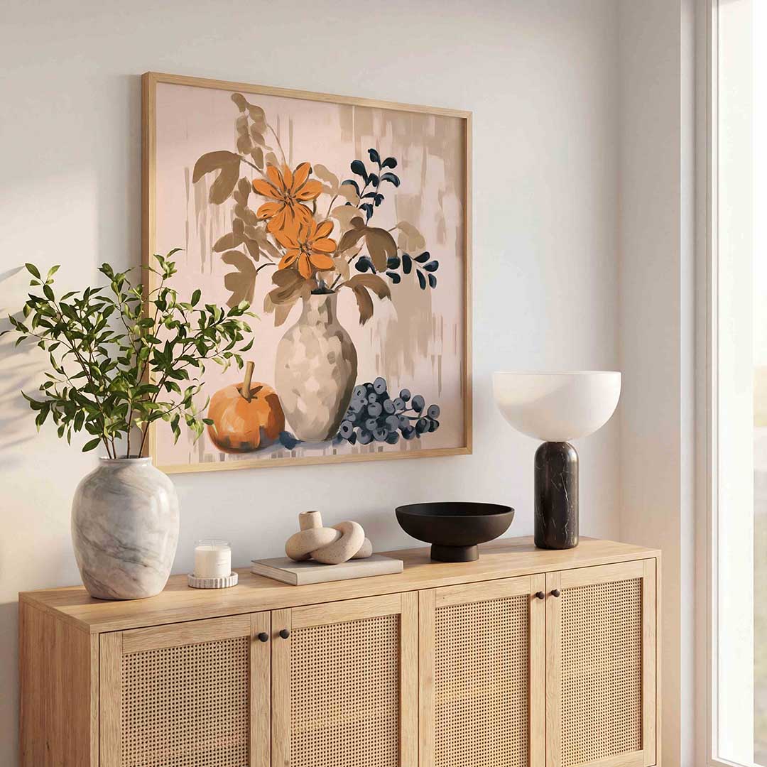 Bloemen en fruit Poster