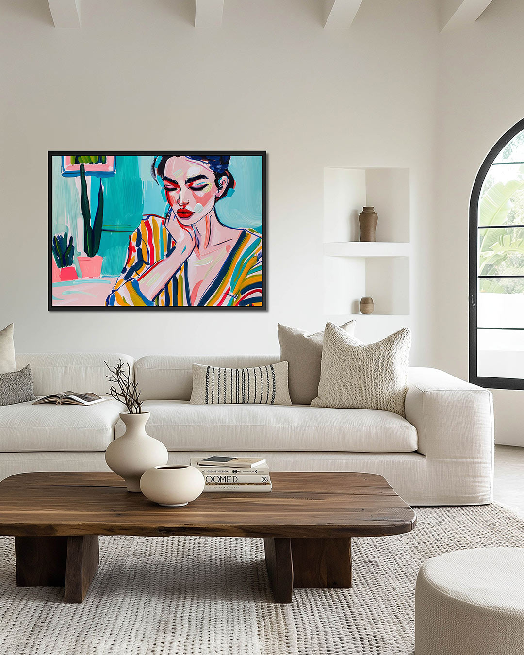 Kleurrijke portret expressie Kunstwerk