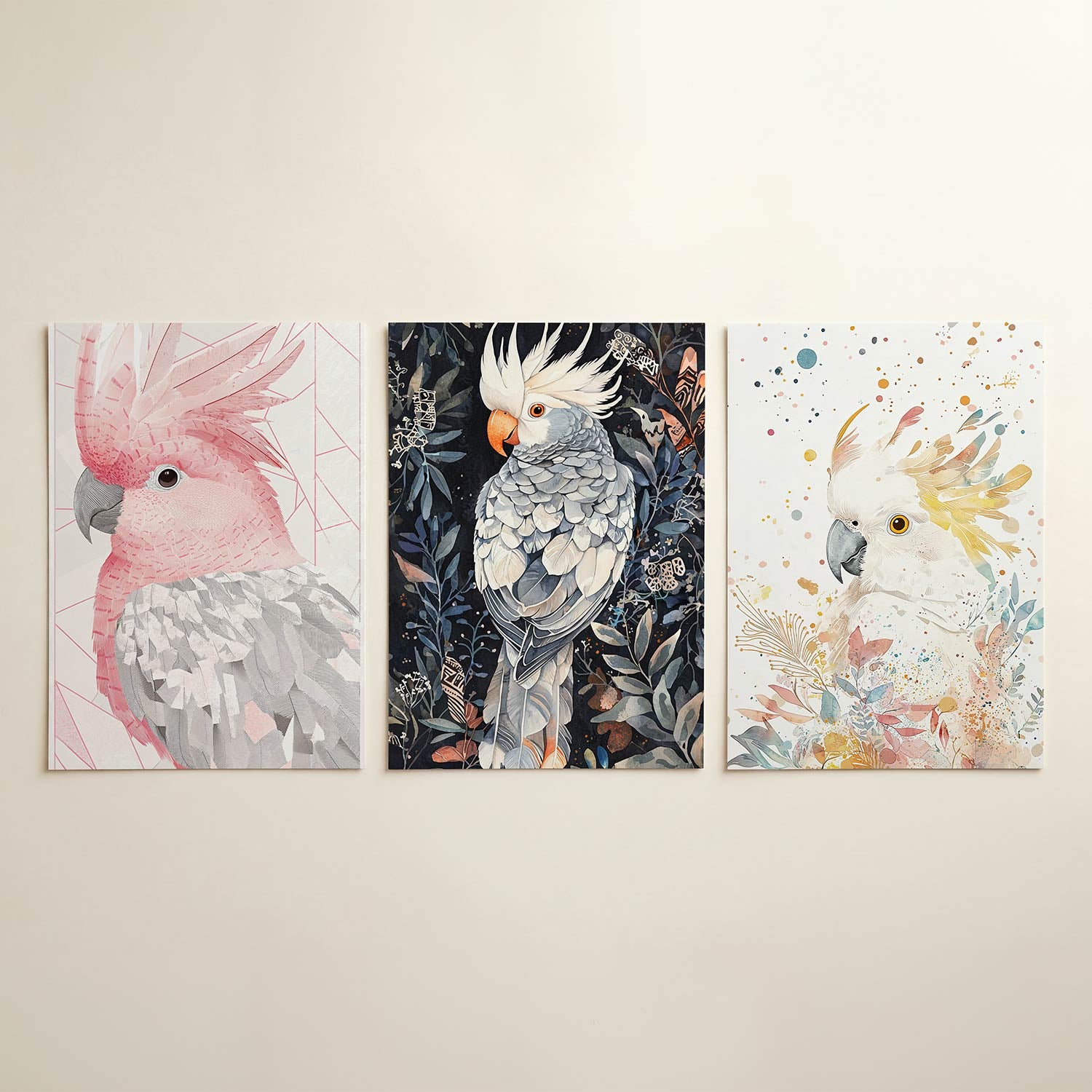 Vogel en lijnenspel Posterset