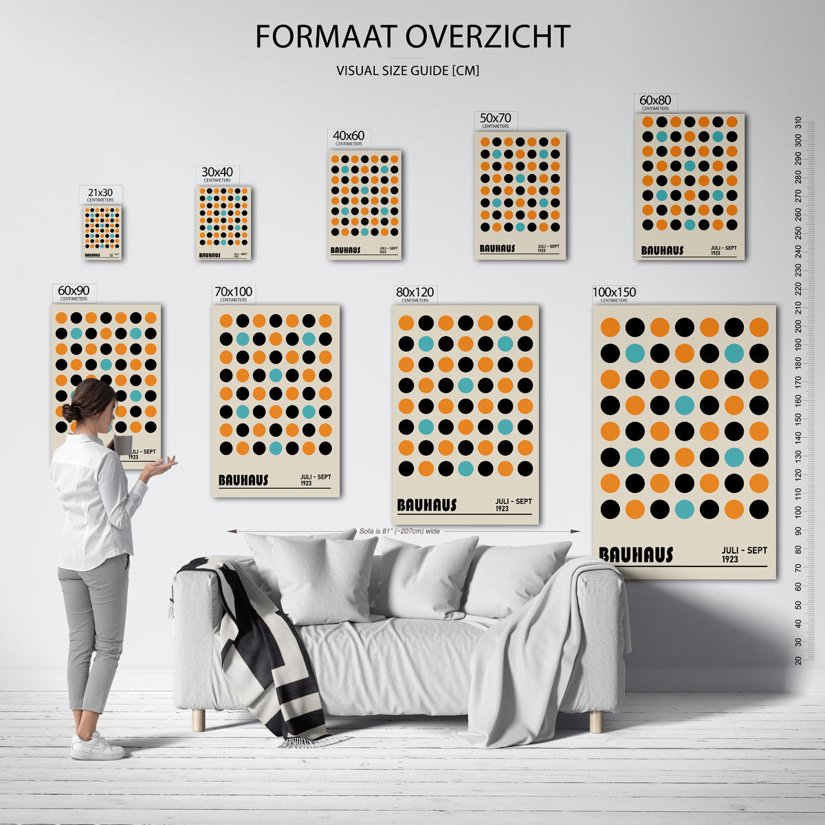 Cirkelpatroon en kleur Poster