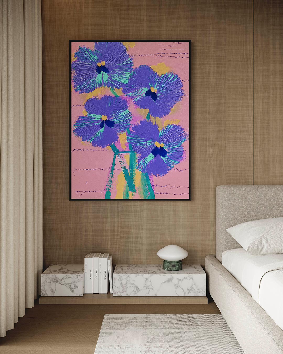 Bloemrijke expressie Kunstwerk