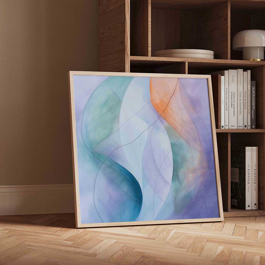 Vloeiende lijnen en kleuren Poster