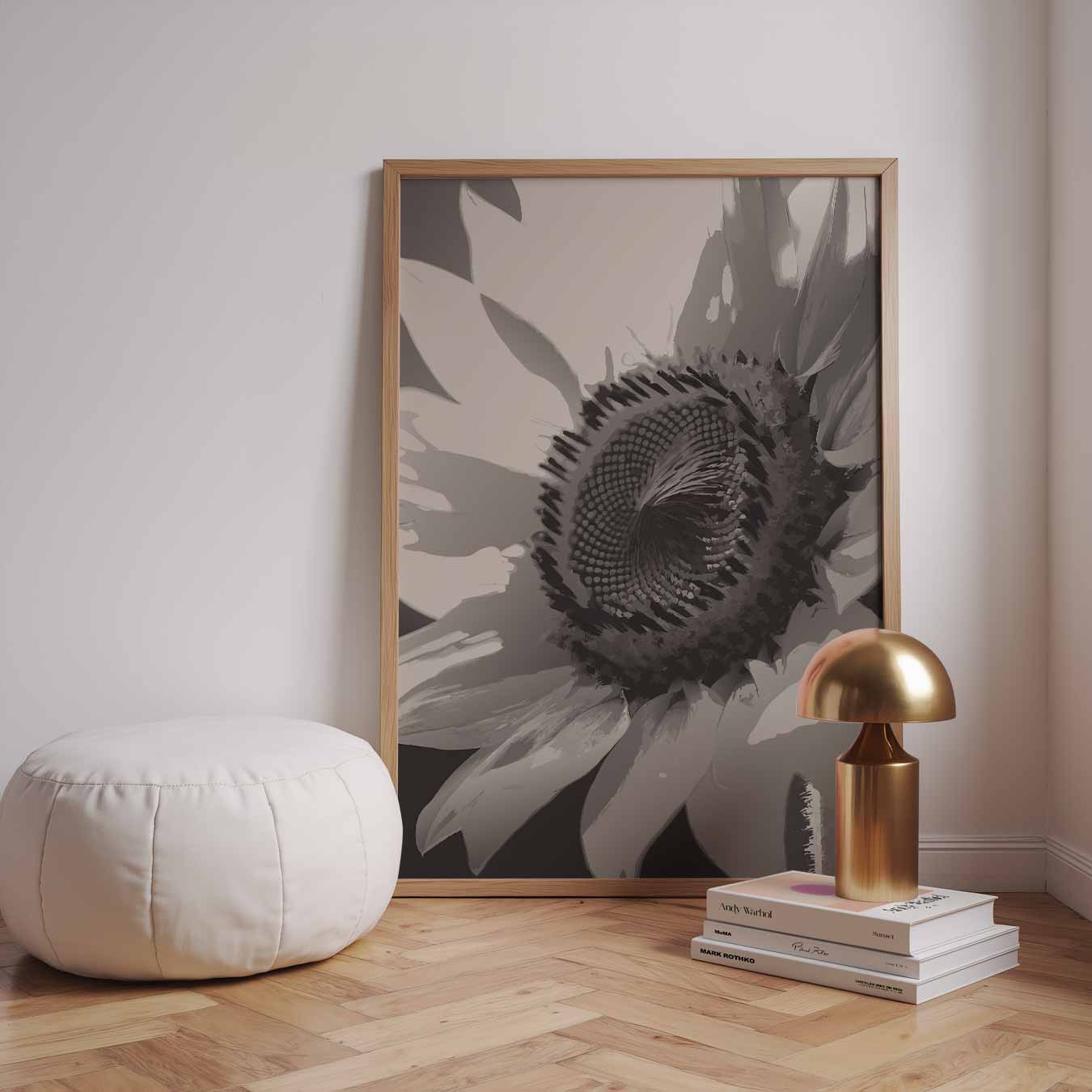 Stijlvolle Zonnebloem Print Poster-WallArtistic