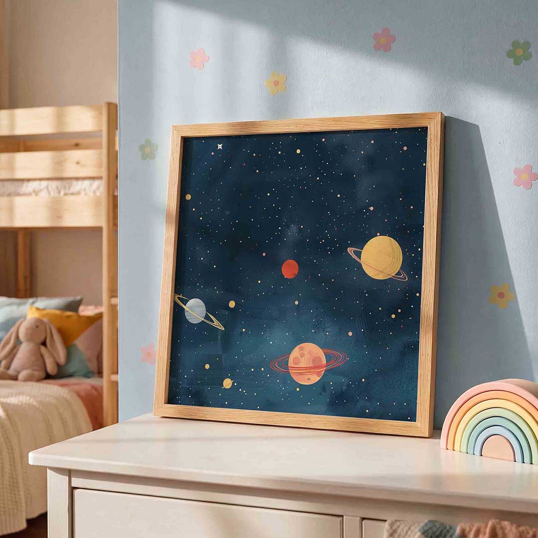 Planeten en sterren Poster