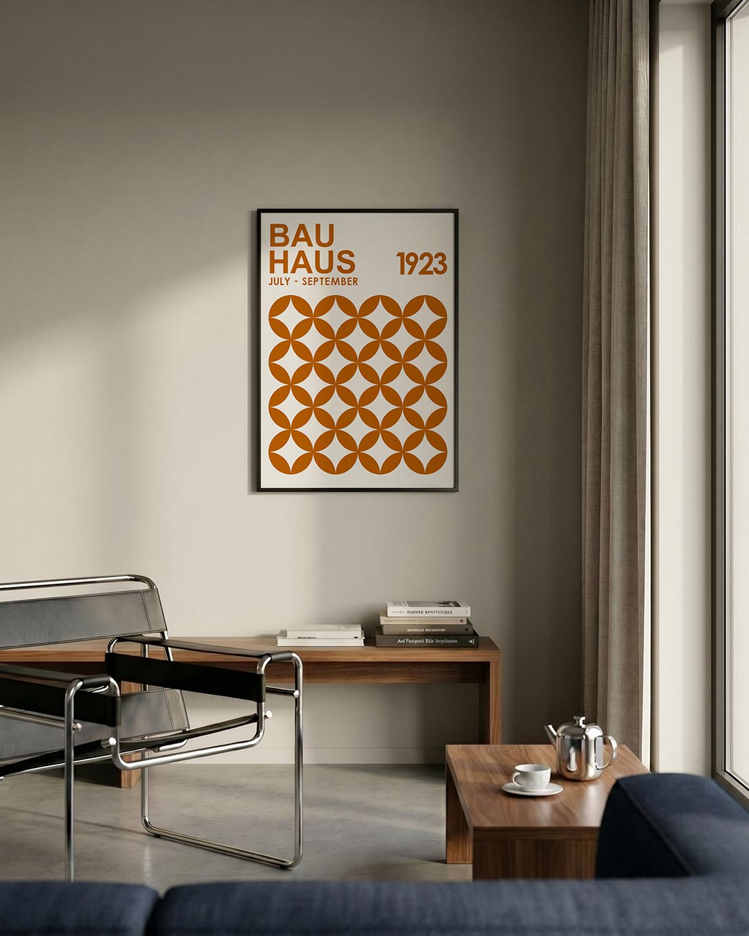 Cirkelpatroon en typografie Poster