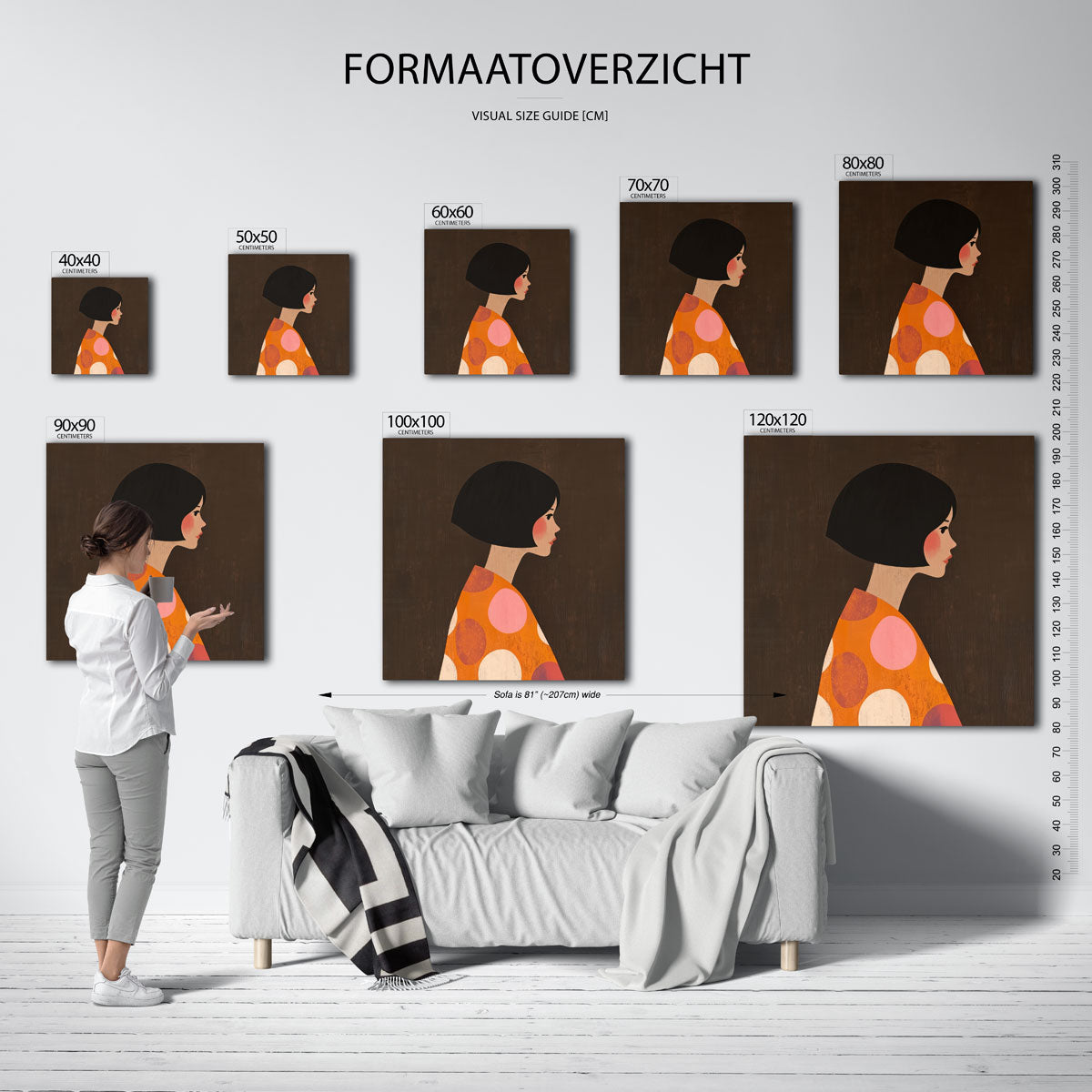 Vrouwelijk profiel Poster
