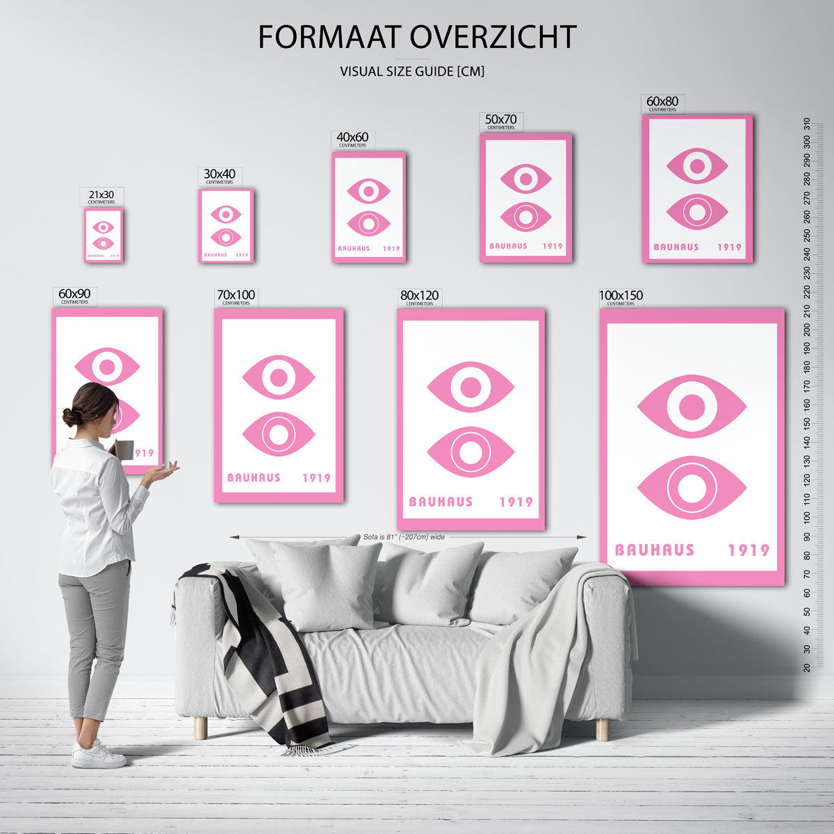 Oogvormen en kleur Poster