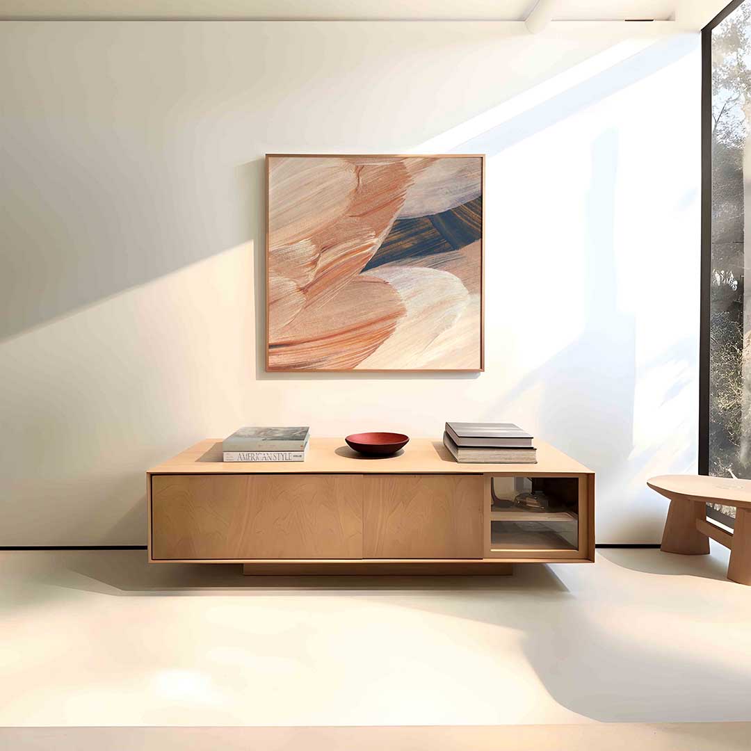 Abstracte penseelstreken Poster