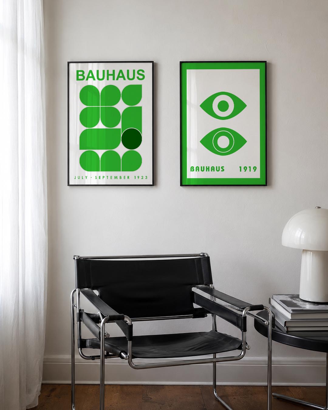 Groene vormenritme Posterset