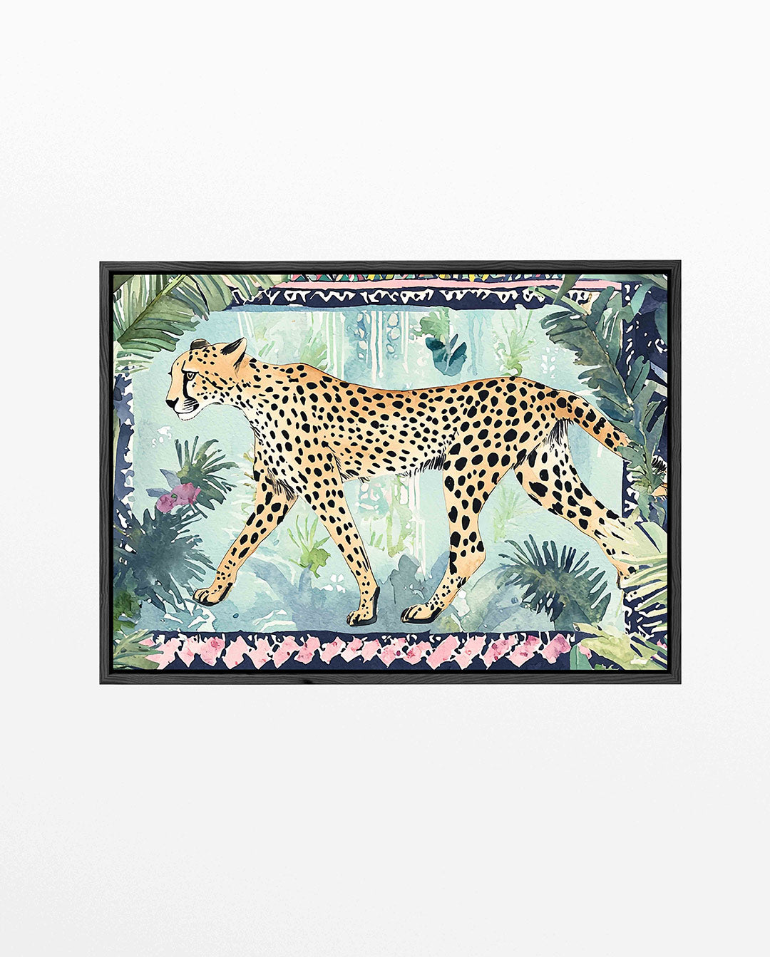 Luipaard in jungle Kunstwerk