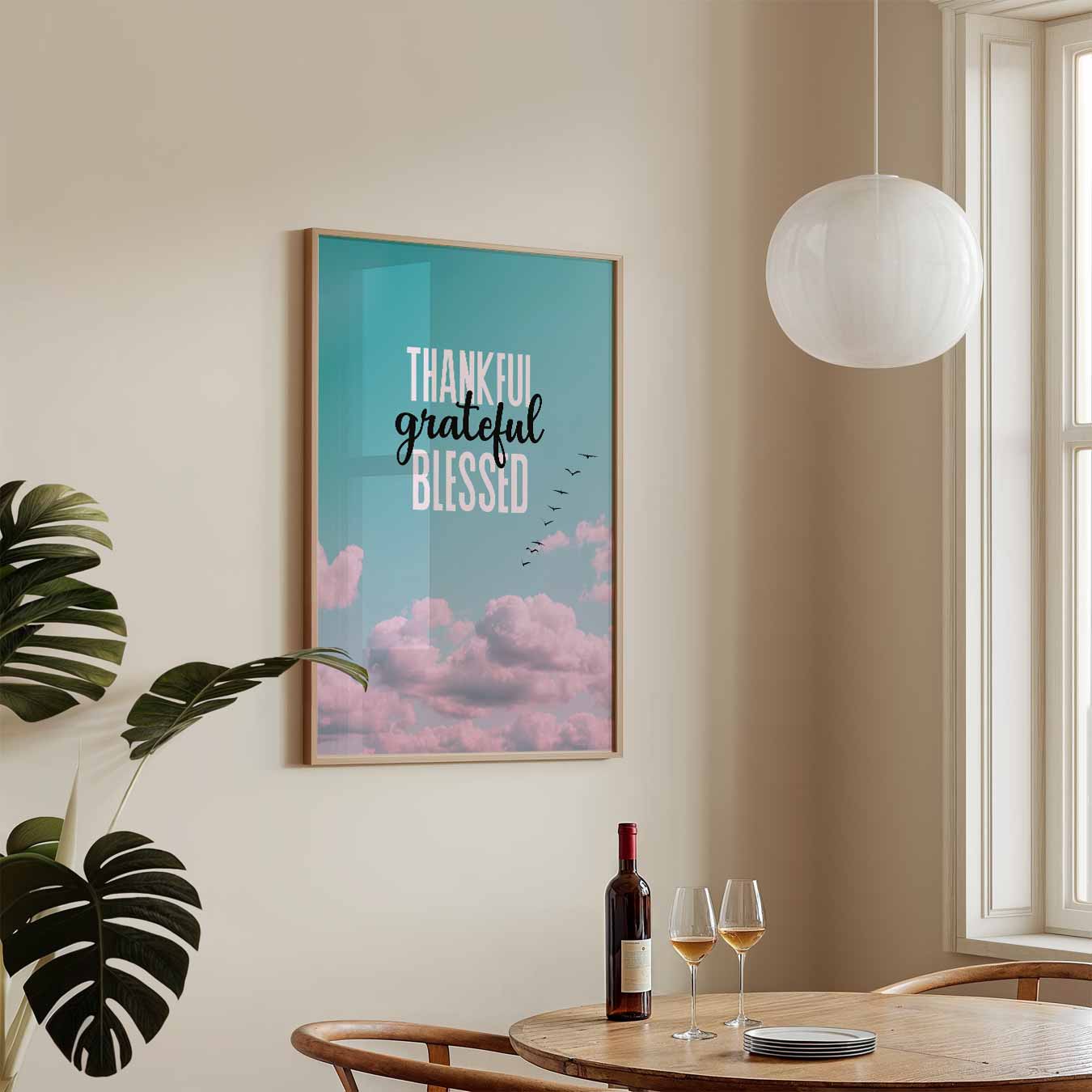 Thankful Grateful Blessed Poster-WallArtistic