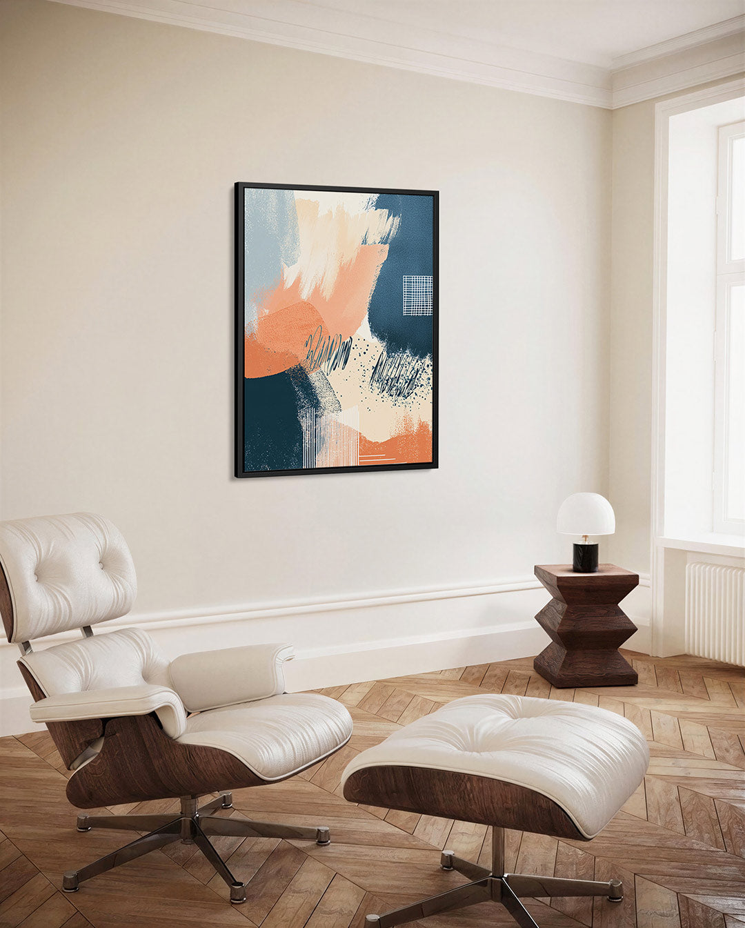 Dynamische kleurencompositie Kunstwerk