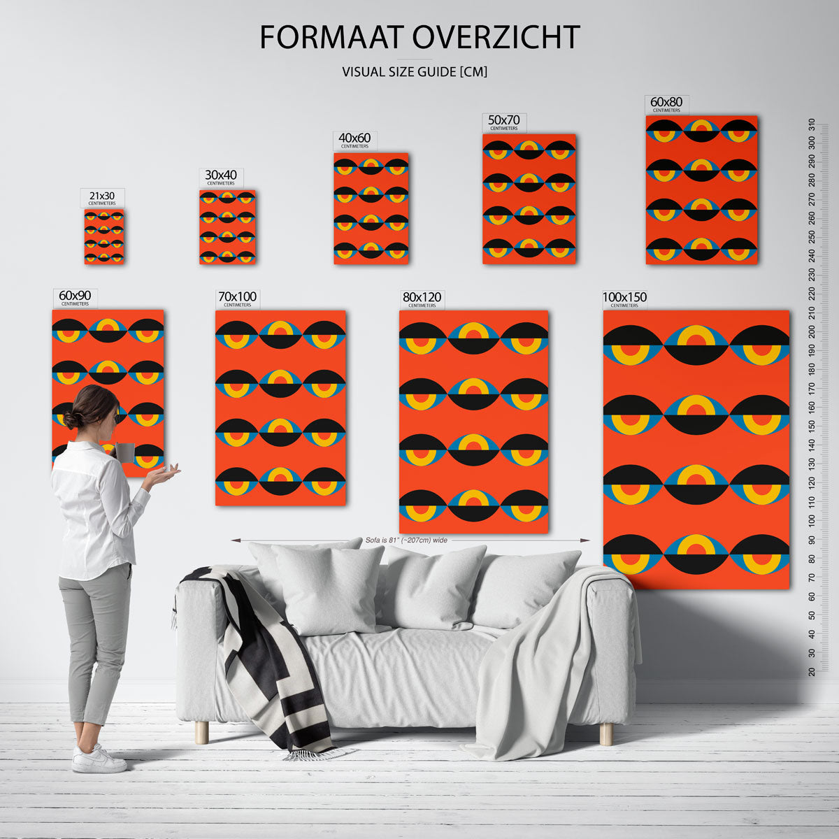 Kleurritme en vlakkenspel Poster