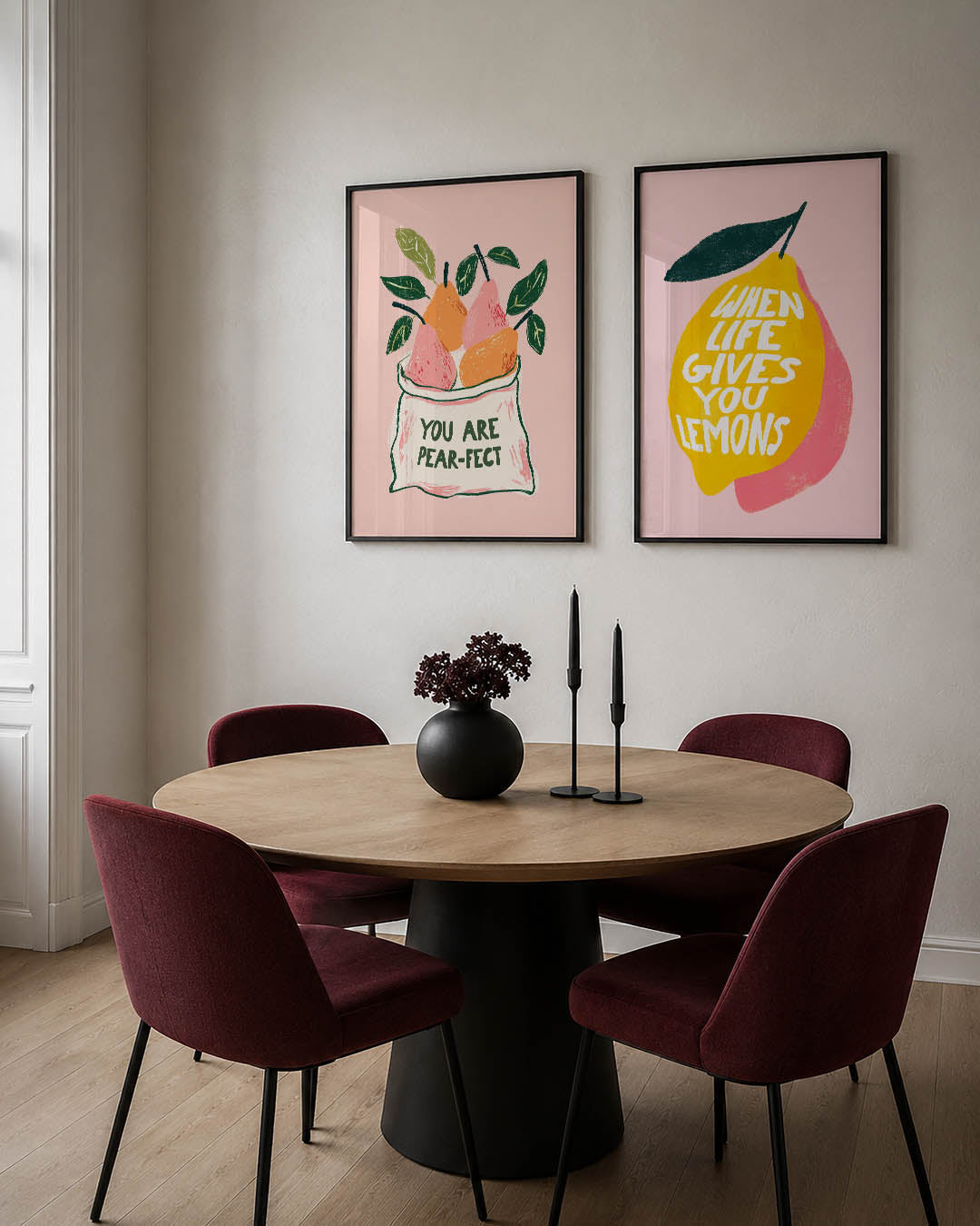 Fruitige vrolijkheid Posterset