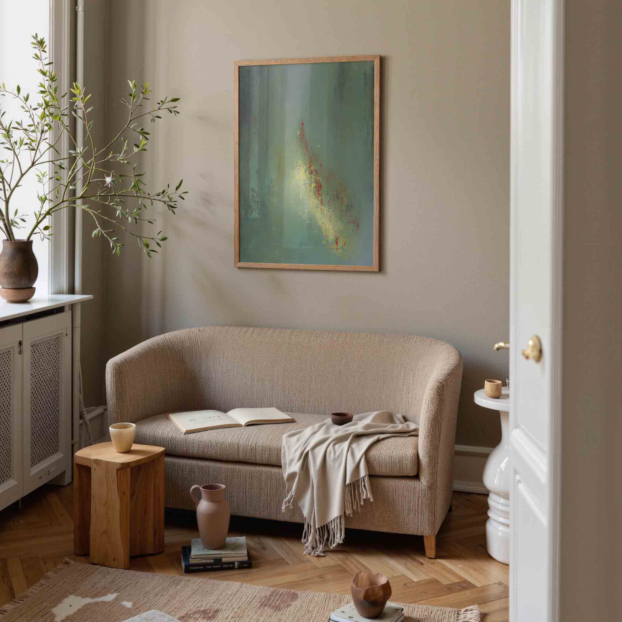 Abstracte kleurenexplosie Poster
