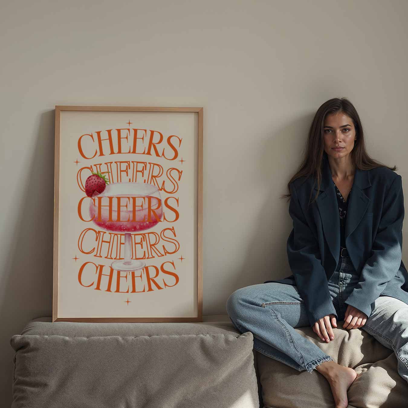 Cheers Cocktail Poster-WallArtistic