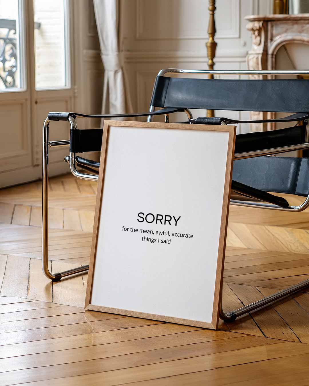 Stijlvolle Sorry Poster-WallArtistic