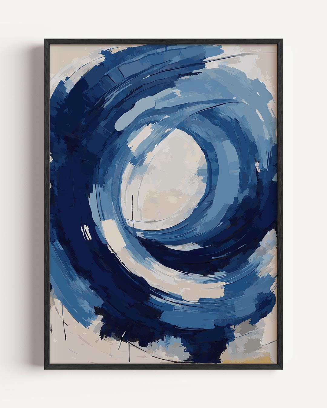 Abstracte Blauwe Cirkel Poster-WallArtistic
