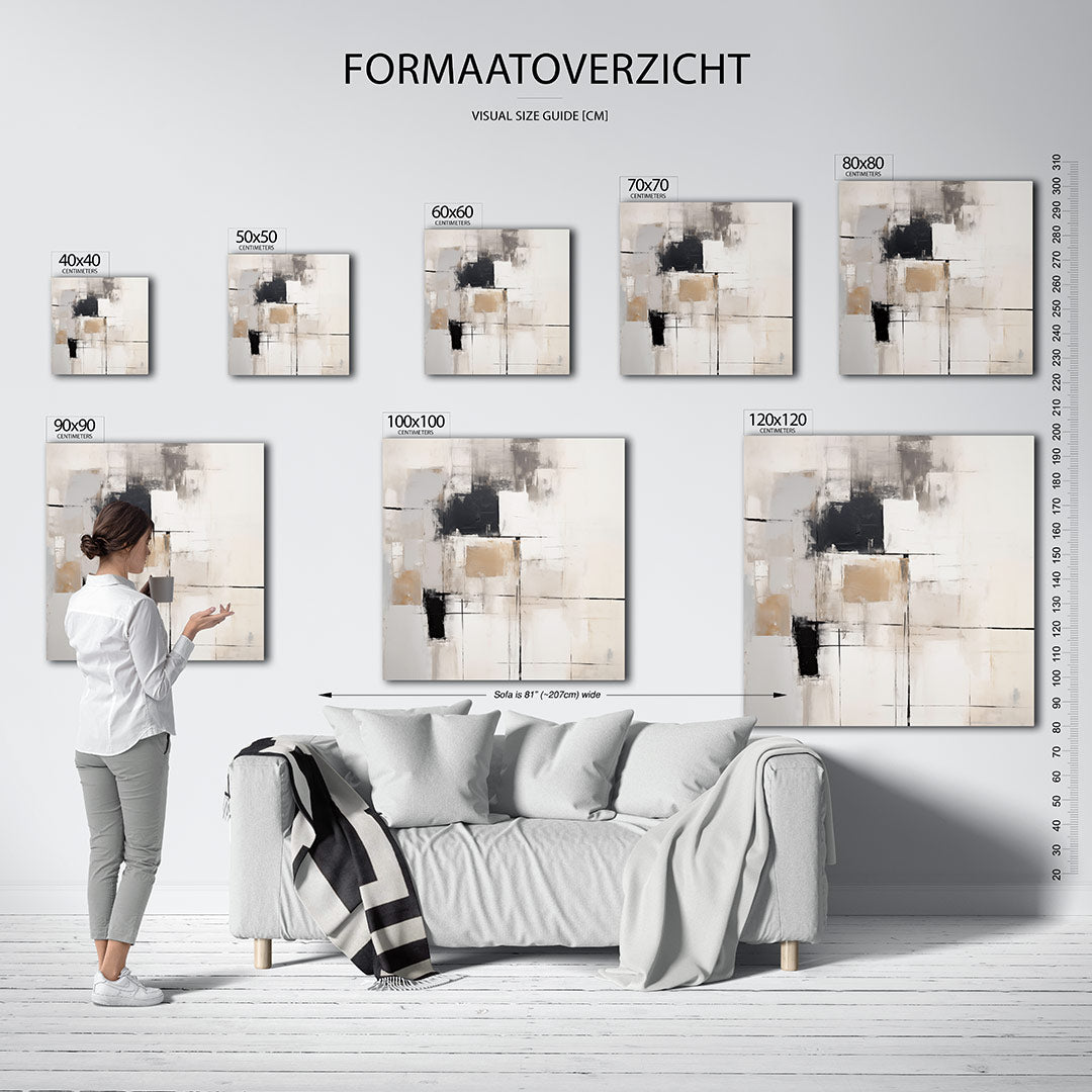 Geometrische compositie Kunstwerk