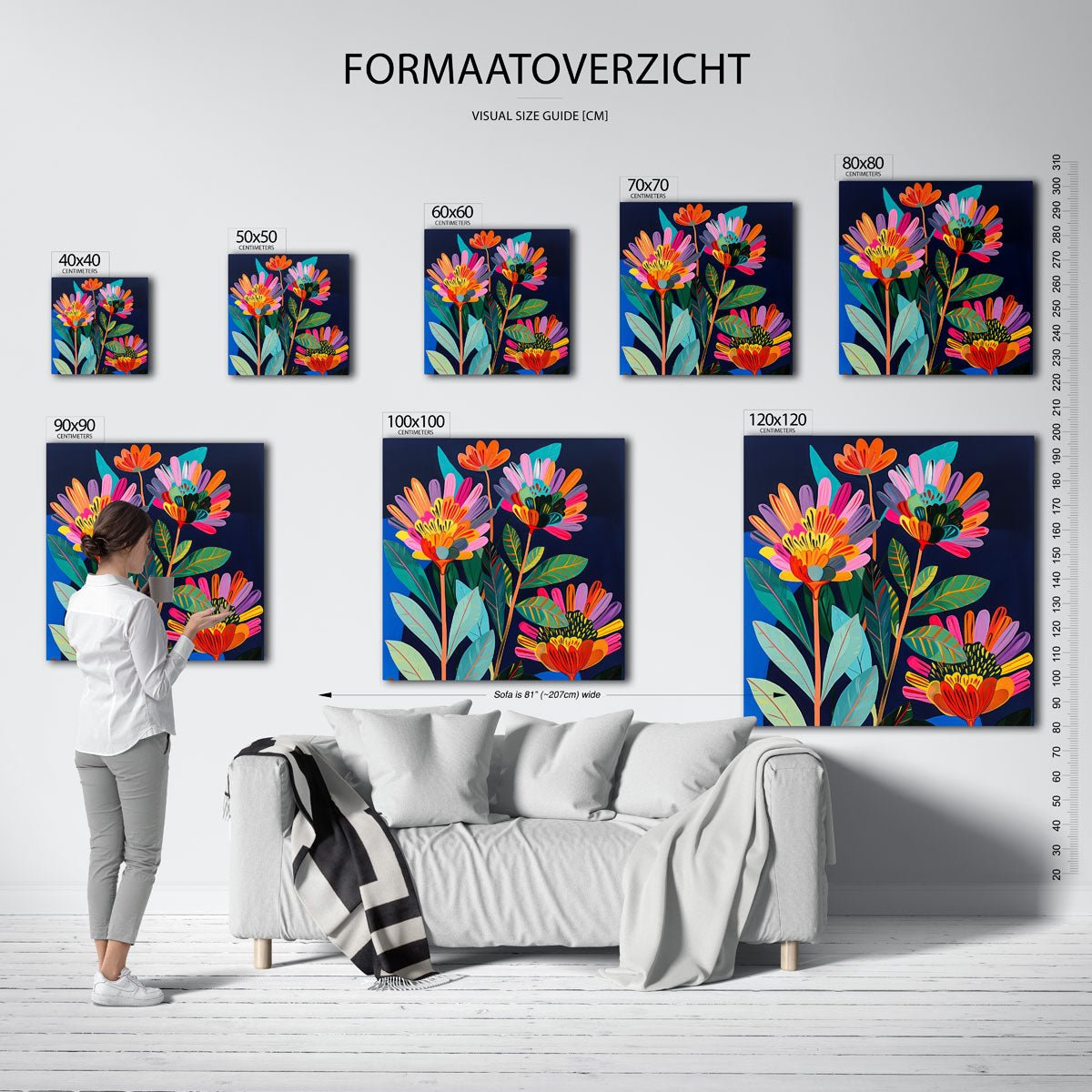 Bloemen en bladeren Poster