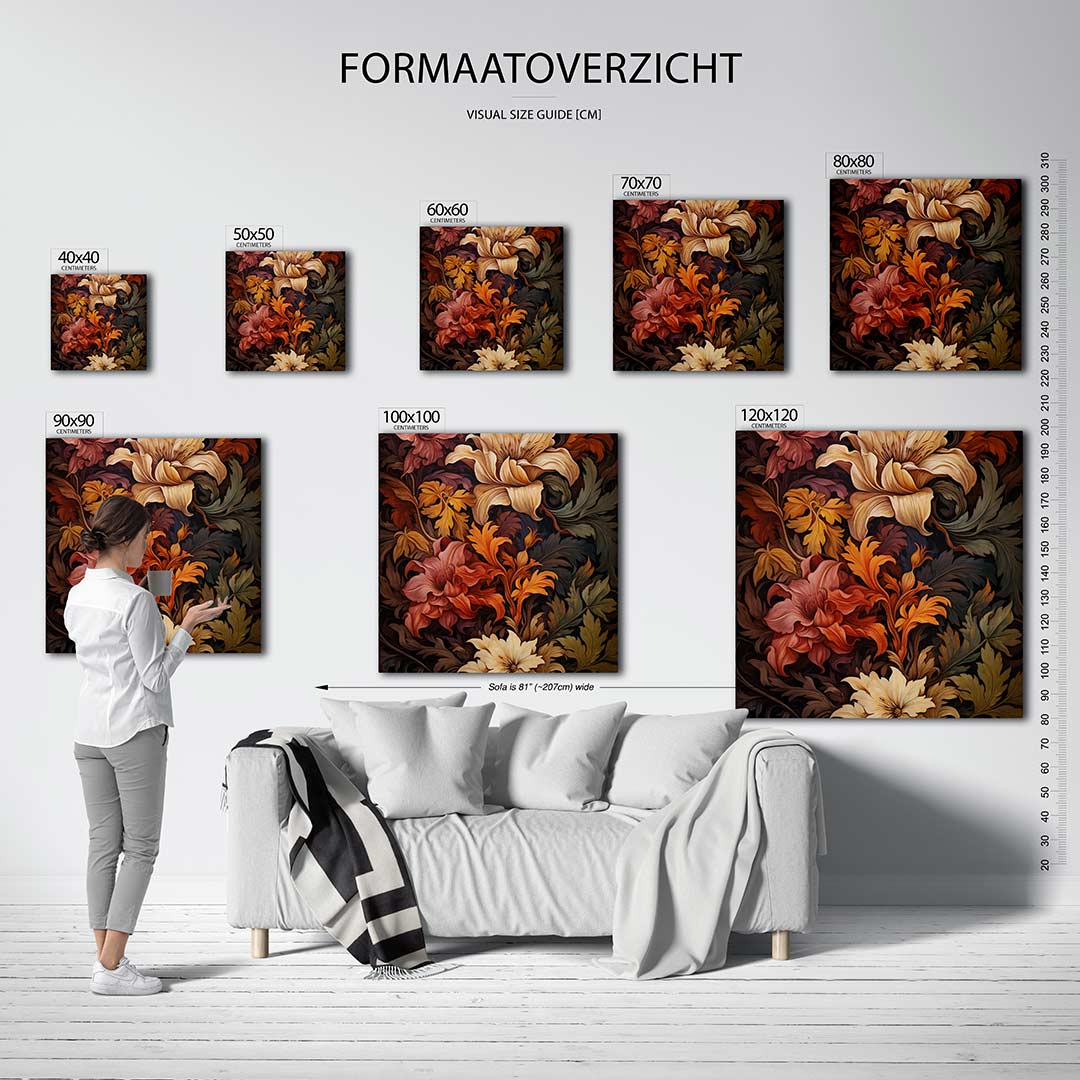Bloemrijke vormen Kunstwerk
