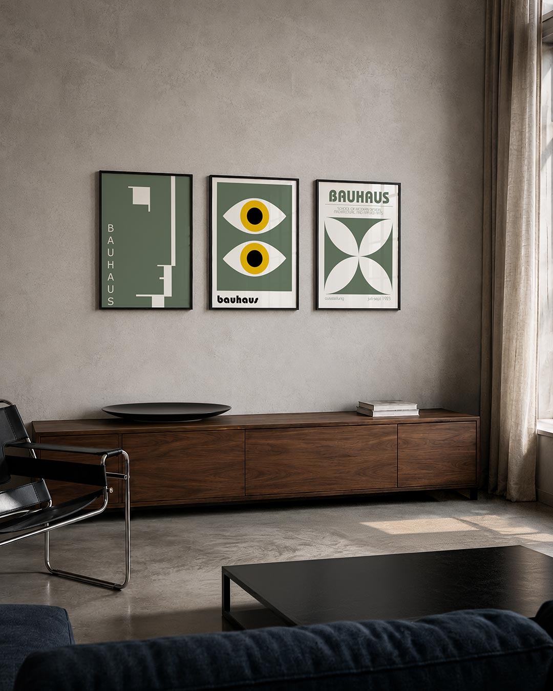 Strakke lijnenspel Posterset