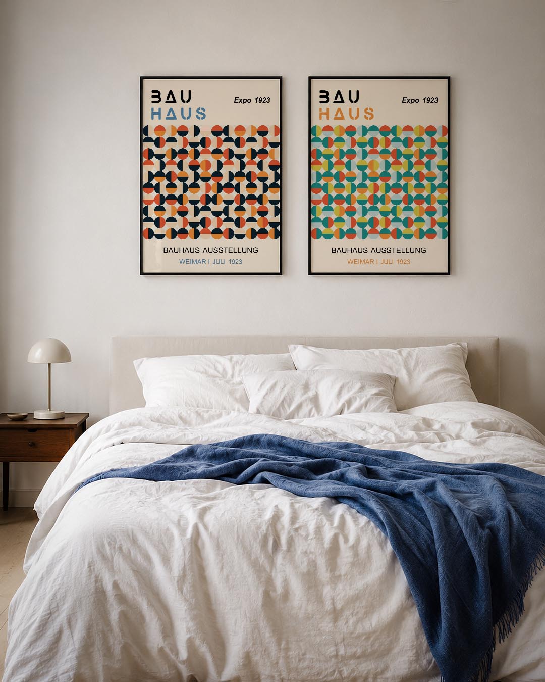 Cirkelpatroon en typografie Posterset
