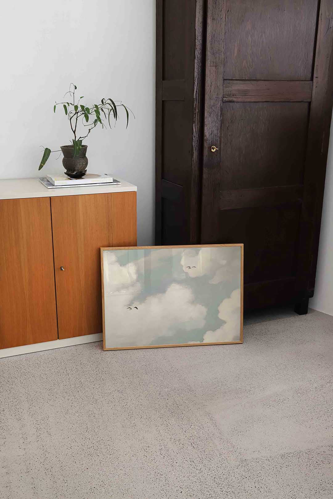 Wolken en vogels Poster