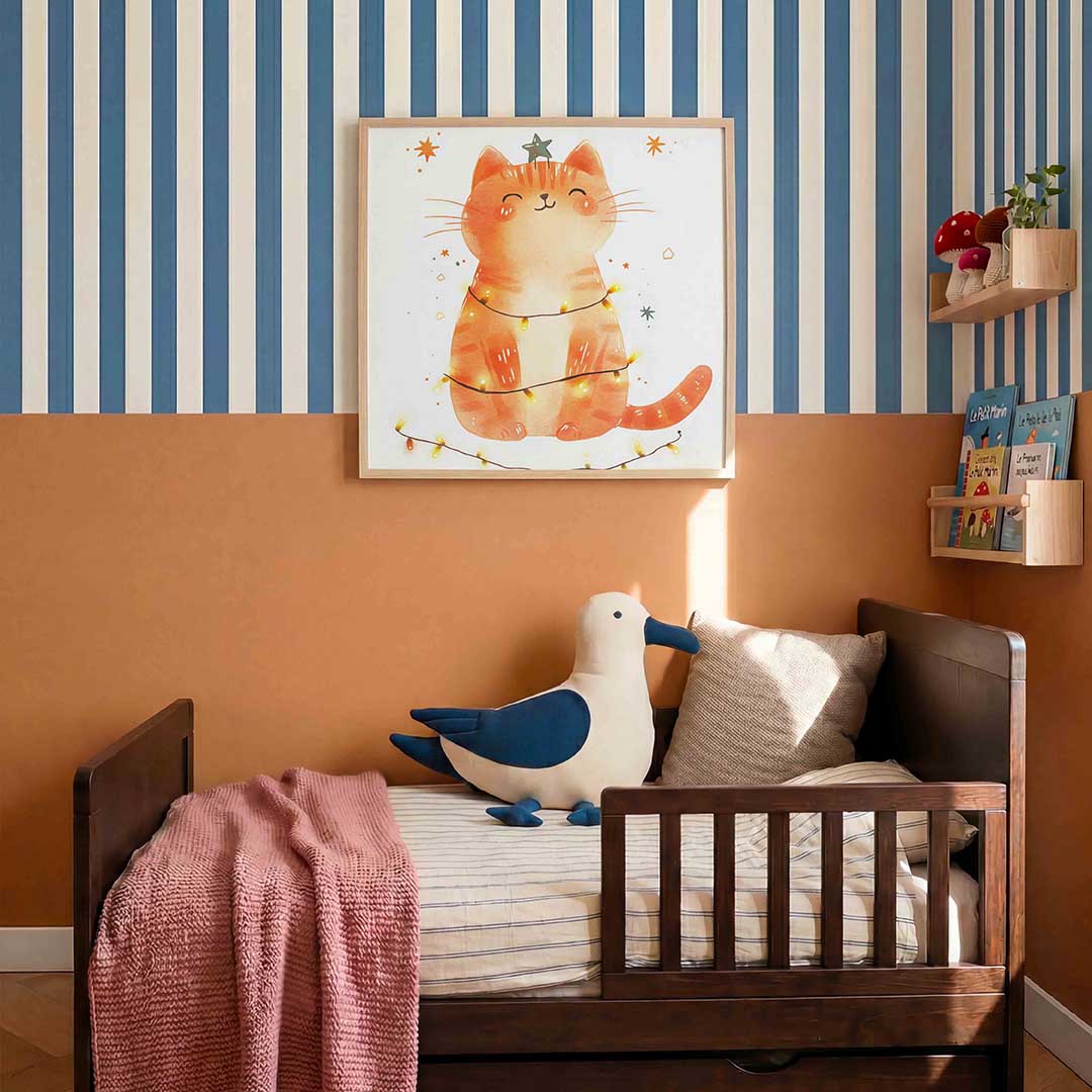 Kattenposter met lichtjes Poster