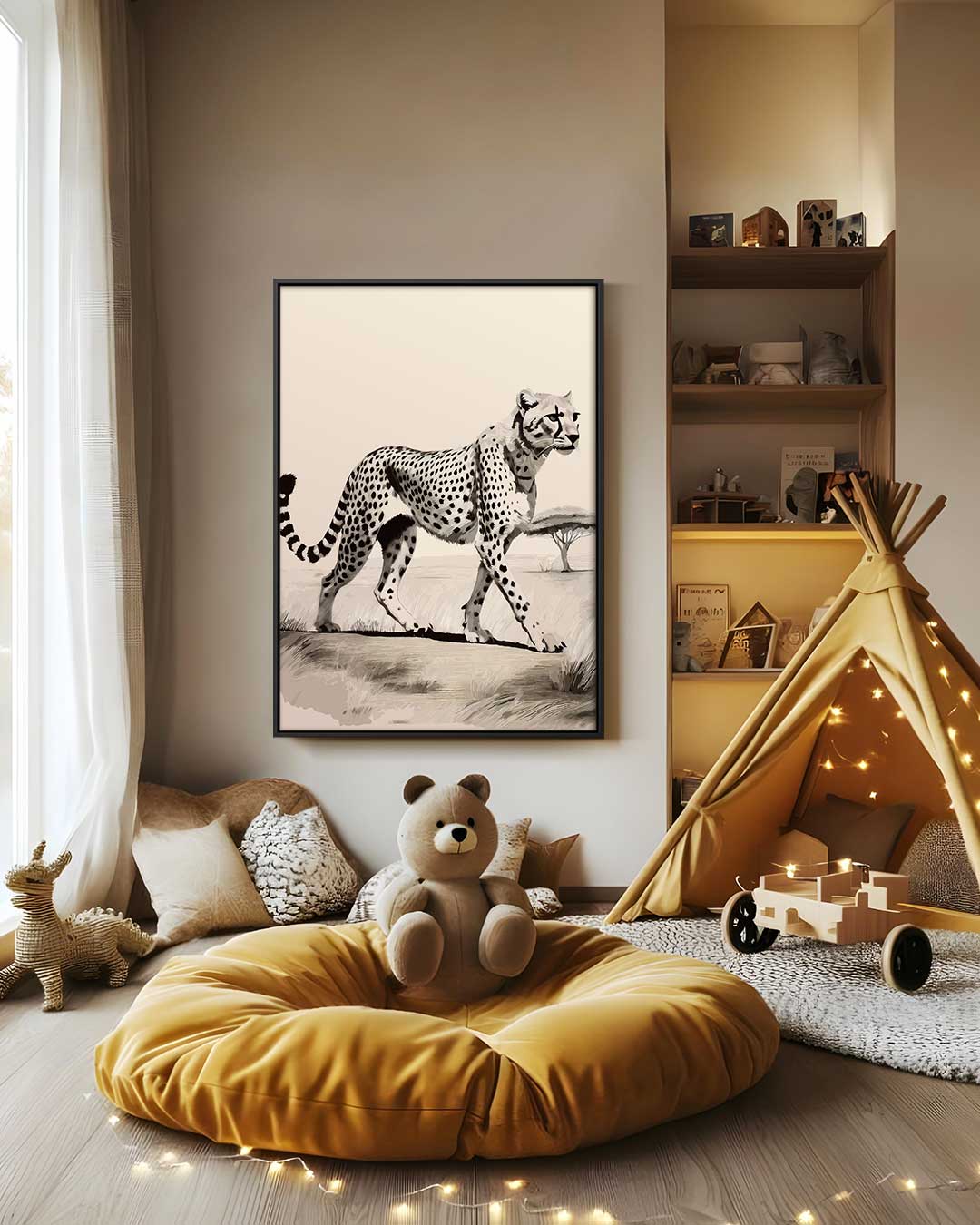 Graceful Cheetah on the Savannah Artwork