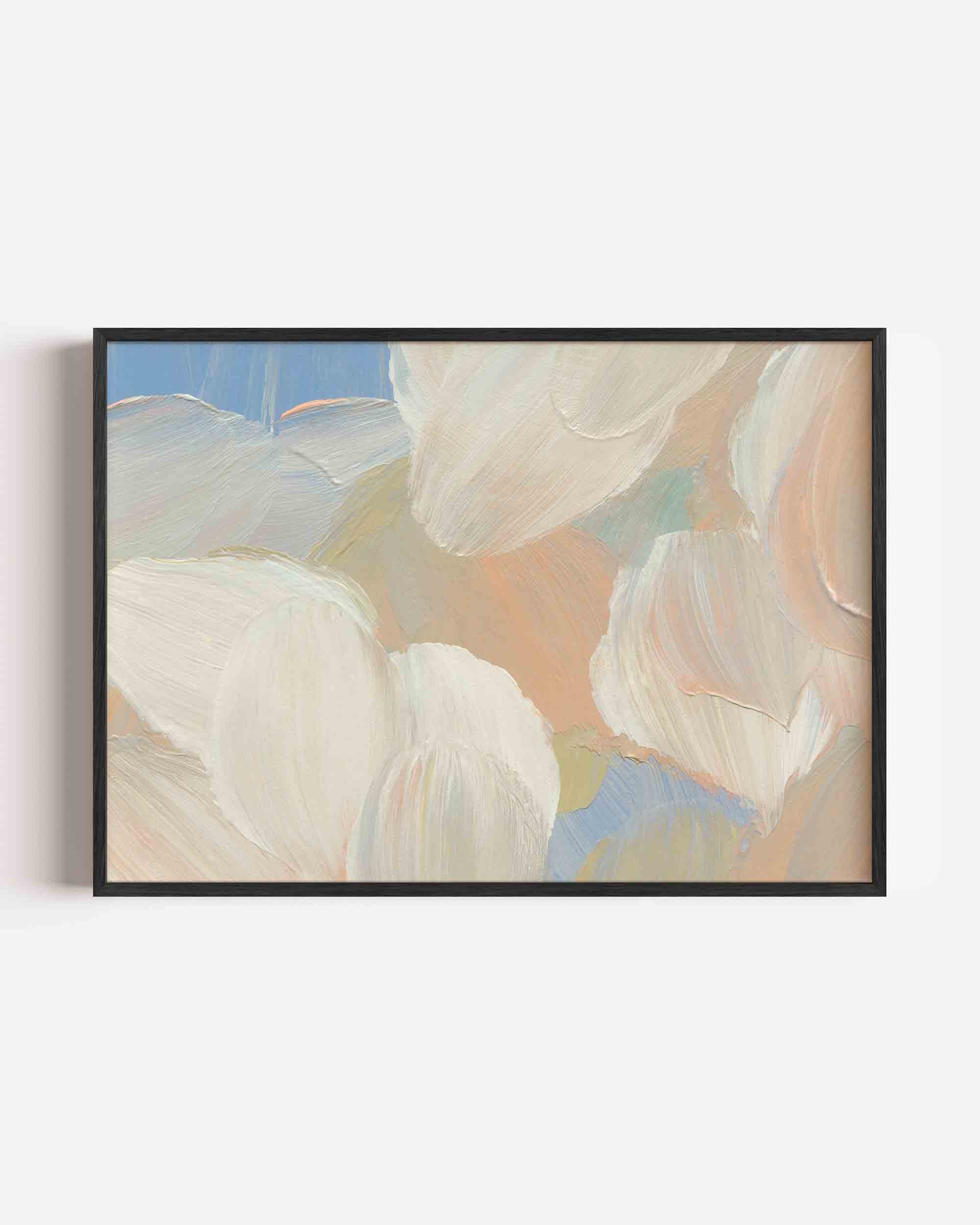 Abstracte penseelstreken Poster